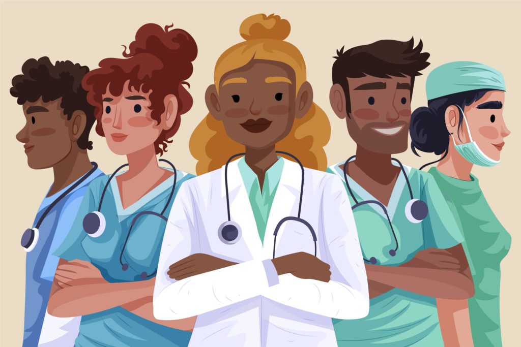 illustration équipe médicale