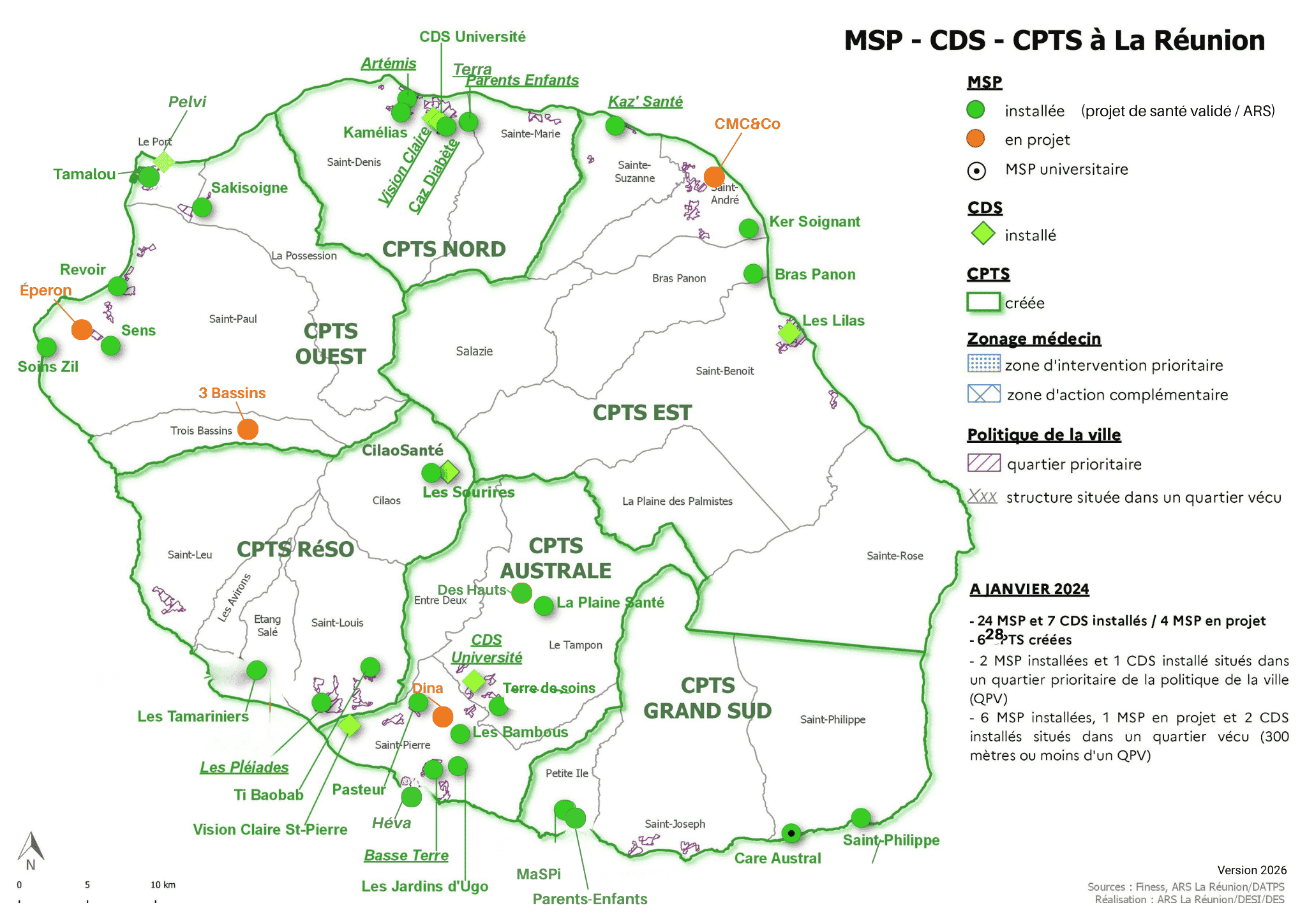 Cartographie MSP CPTS La Réunion