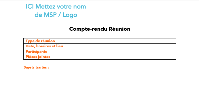 Photo tableau compte rendu réunion